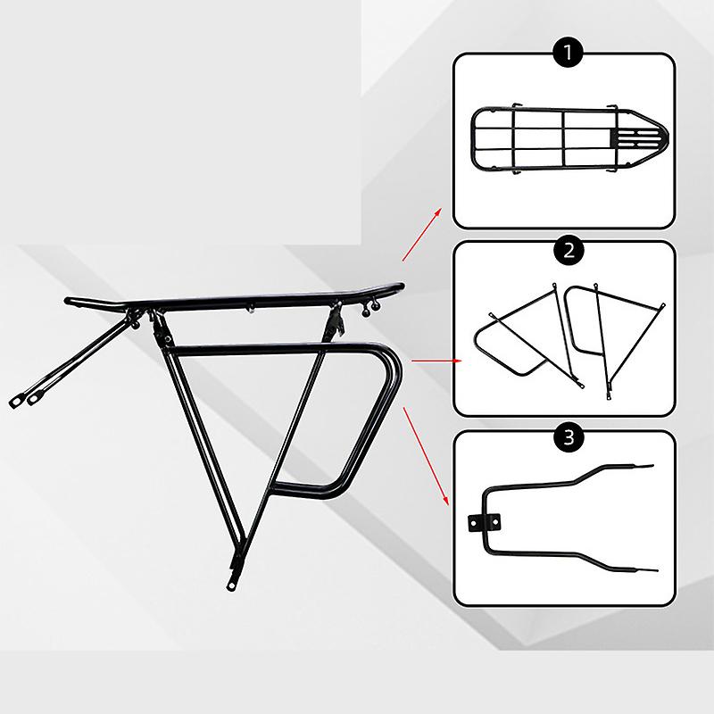 Born Pretty Bicycle Racks 26 27.5 Mtb Steel Rear Rack Bicycle Carrier Rear Luggage Rack Shelf Bracket Foldable For Disc Brake/v-brake Bike