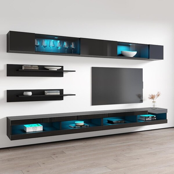 Fly I3 34TV Wall Mounted Floating Modern Entertainment Center