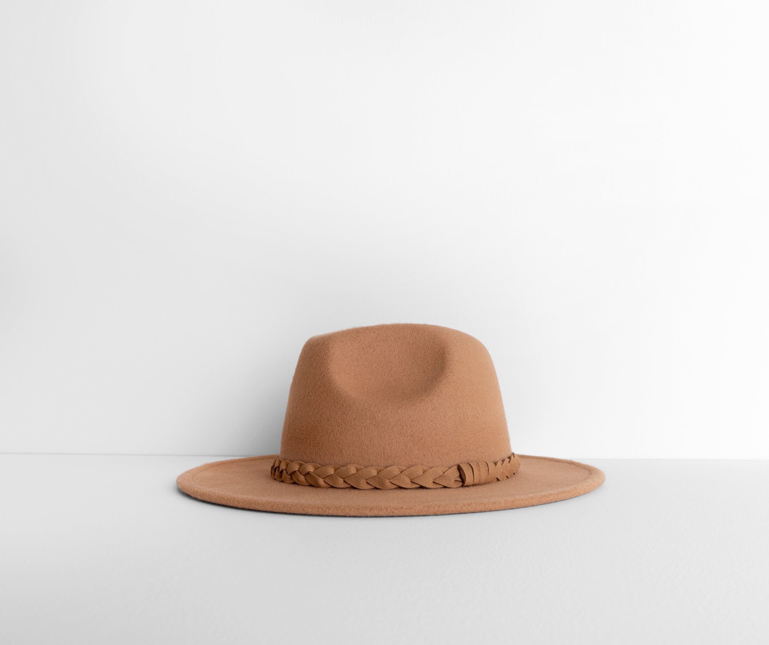 Boho Ready Faux Wool Panama Hat