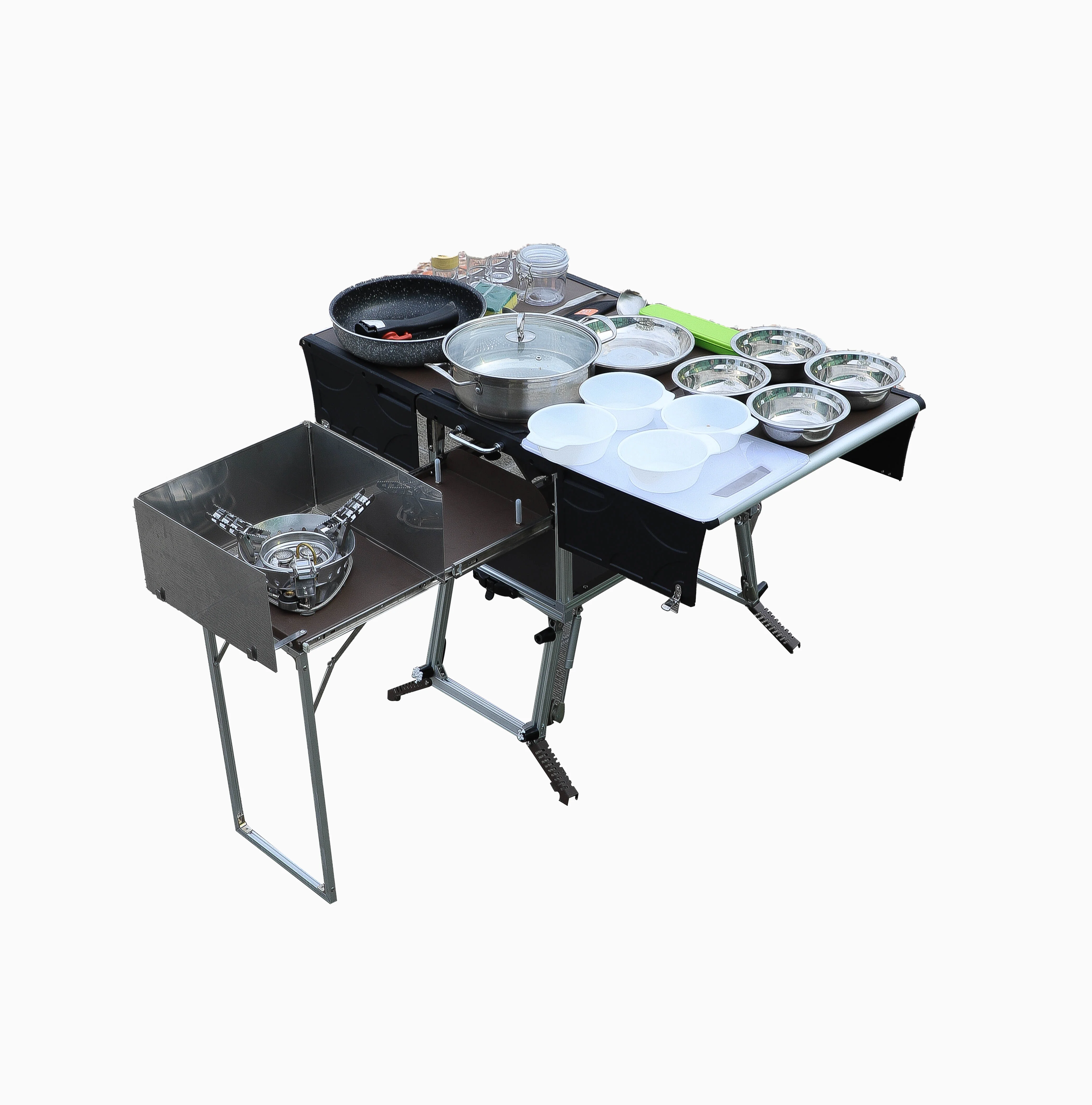 Bulin C550 OEM Factory Outdoor Camping Kitchen Multifunction Portable Folding Mobile Camping Kitchen