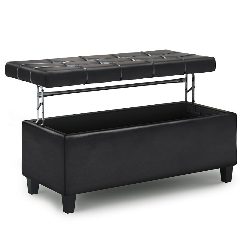 Simpli Home Harrison Rectangular Storage Ottoman