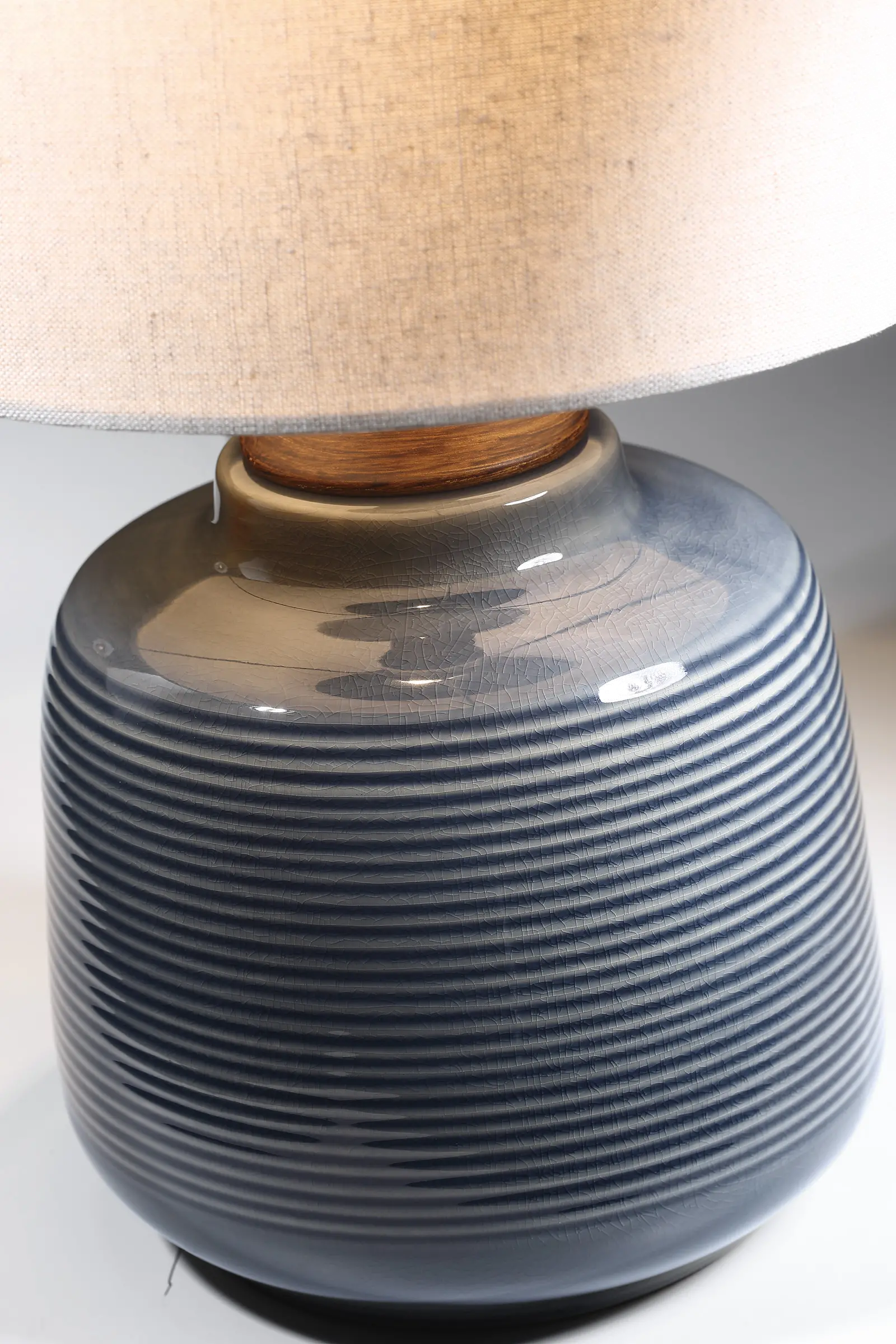 17 Inch Blue Ceramic Table Lamp - Lismore