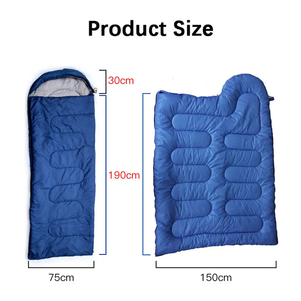 High Quality Portable Outdoor Adult Waterproof Travel Hiking Ultralight Envelope Sleeping Bag