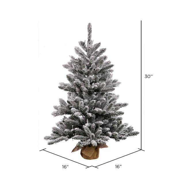 Vickerman Flocked Anoka Pine Tabletop Artificial Christmas Tree