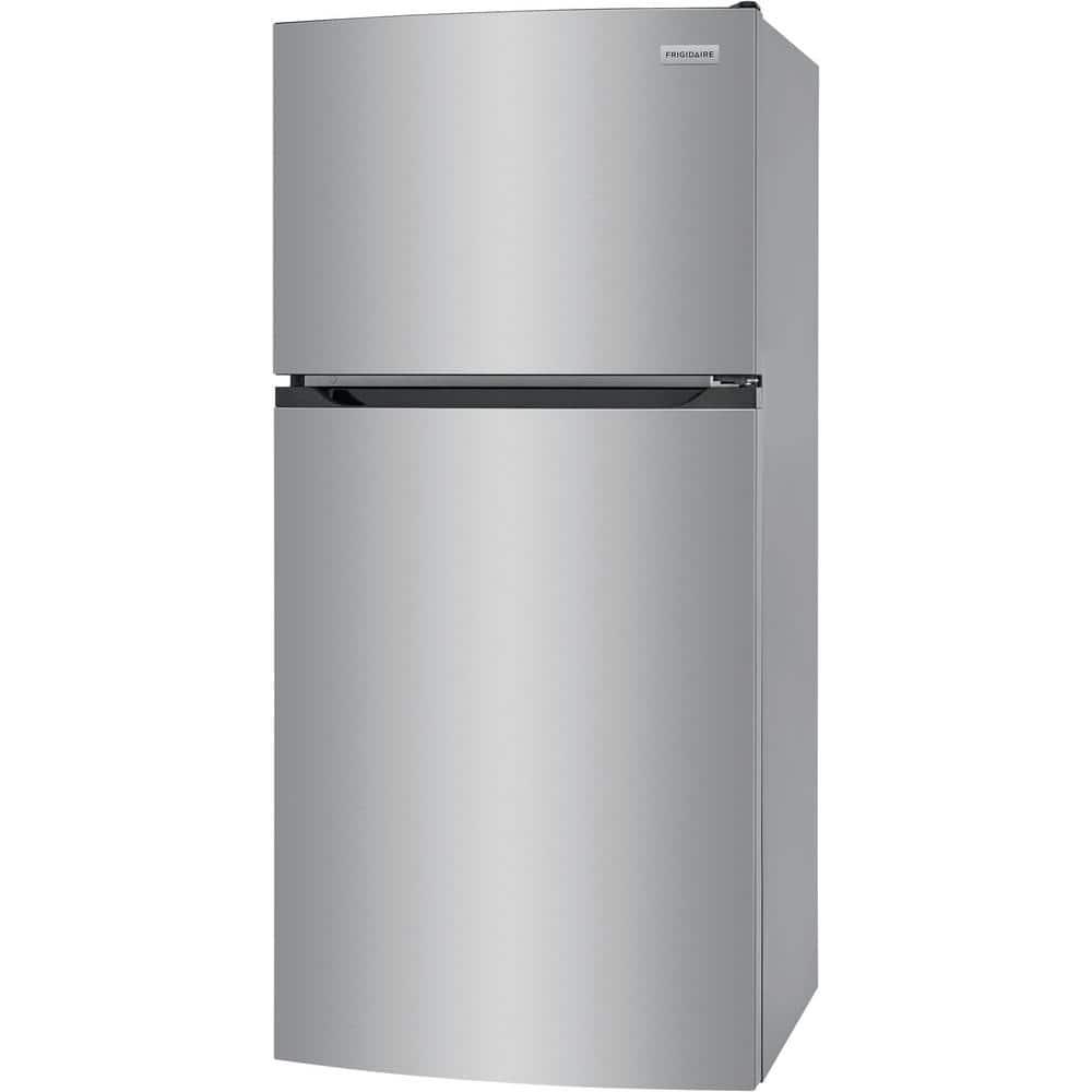 Frigidaire 139 cu ft Top Freezer Refrigerator brushed steel