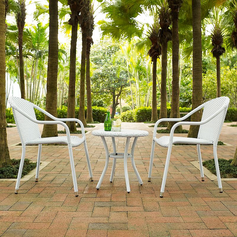 Palm Harbor Outdoor Wicker Cafe Seating 3-piece Set