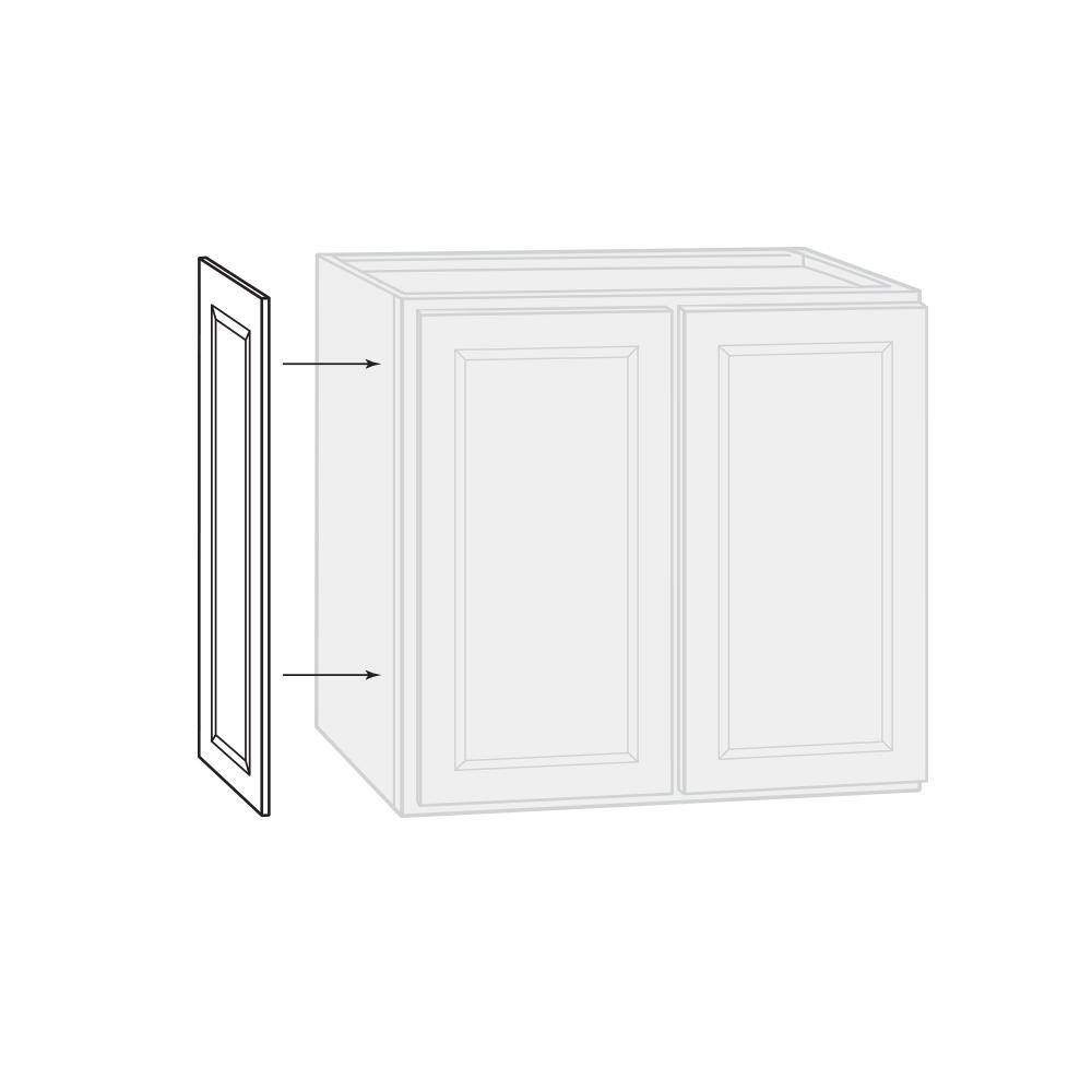 Hampton Bay Shaker 23 in. W x 29.50 in. H Base Cabinet Decorative End Panel in Dove Gray KAEP2430-SDV