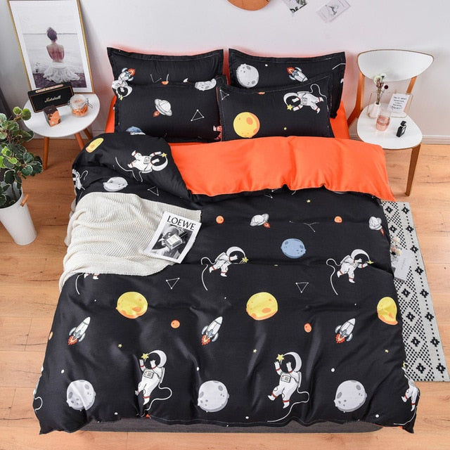 Duvet Cover Flat Bed Sheet Bedding Set