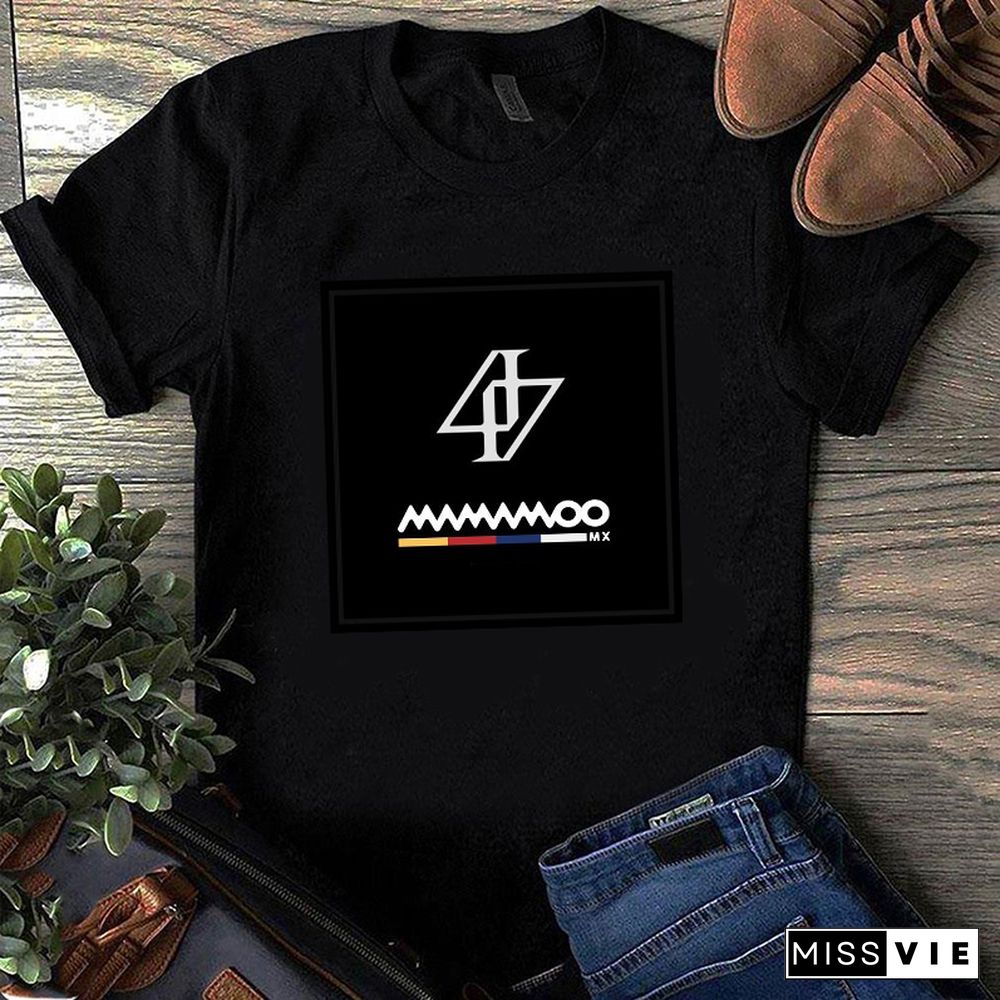 90S Summer Short-Sleeve Tee Shirt Mamamoo Kpop T Shirt Womens Clothing Harajuku Mamamoo Female Tops Tee Camiseta Mujer Tshirts