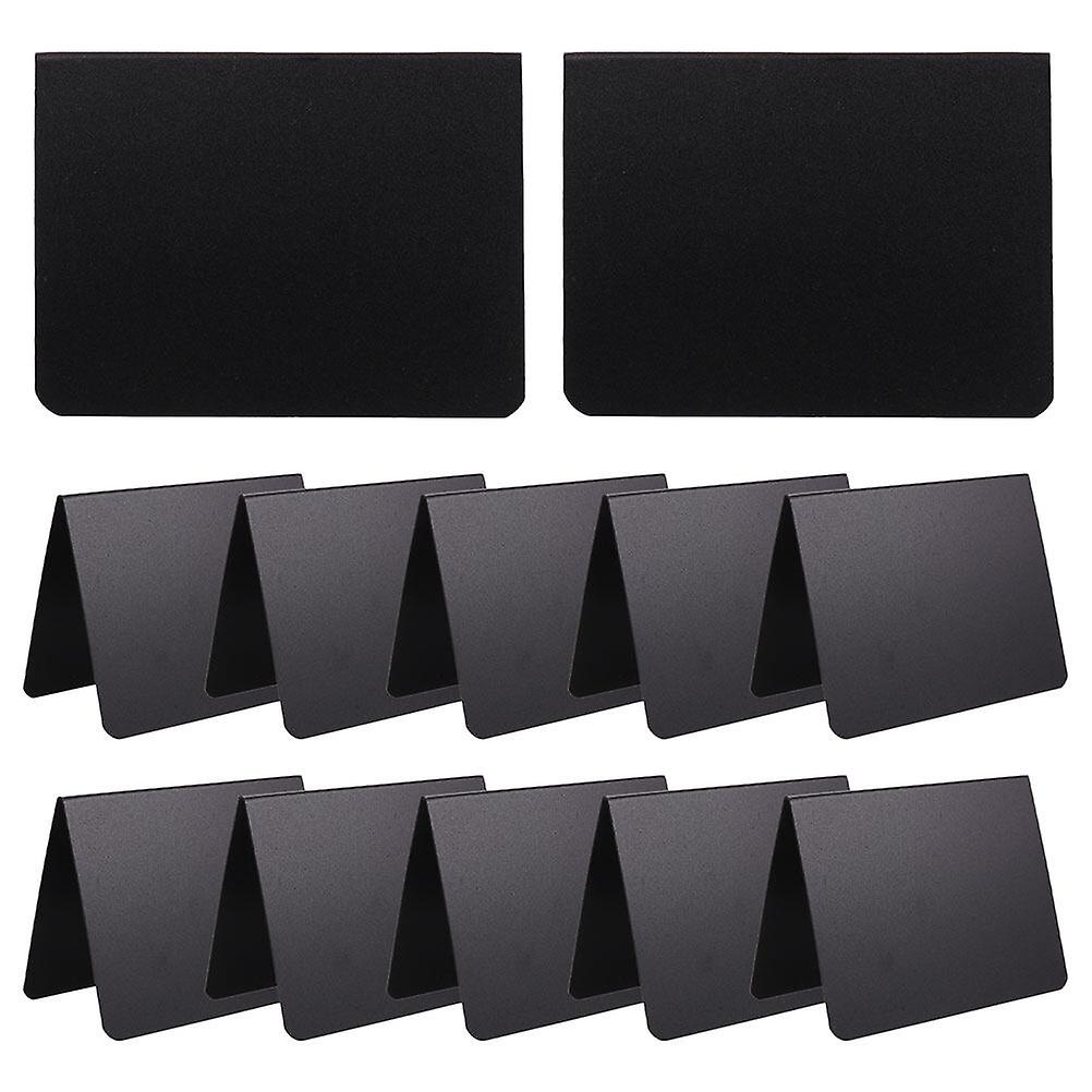 12pcs Mini Blackboard Sign Buffet Chalkboards Sign Reusable Standing Message Board