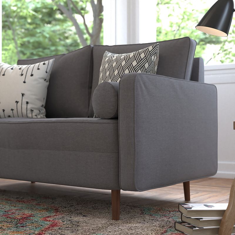 Flash Furniture Hudson Mid-Century Modern Loveseat Sofa