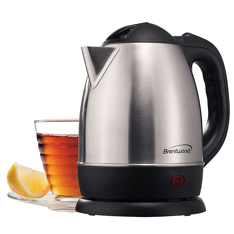 Brentwood 1.2 L Stainless Steel Electric Cordless Tea Kettle 1000W in Brushed Chrome