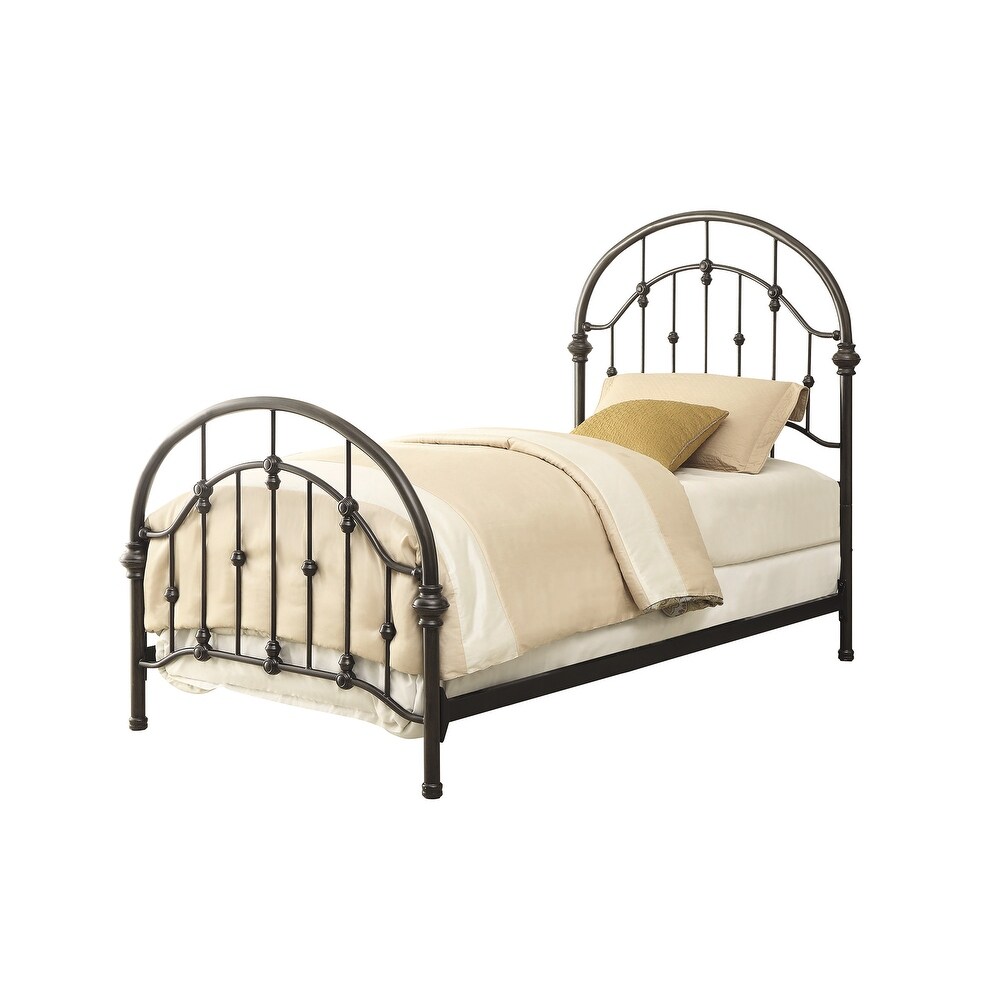 Juneau Transitional Dark Bronze Metal Bed