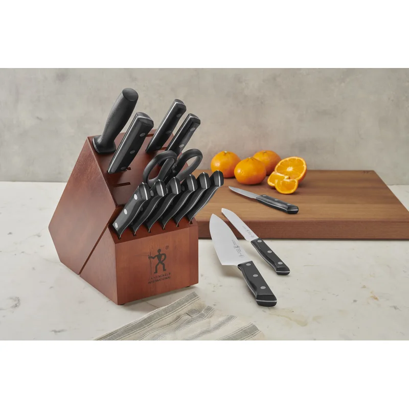 Henckels Dynamic 15-Piece Stainless Steel German Knife Block Set