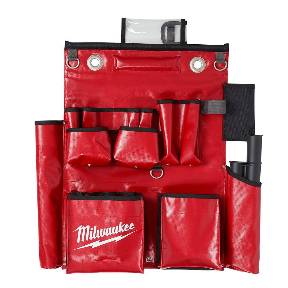 MW Lineman's Compact Aerial Tool Apron with Lineman's 2-In-1 Insulated Ratcheting Box Wrench 48-22-8291-48-22-9211