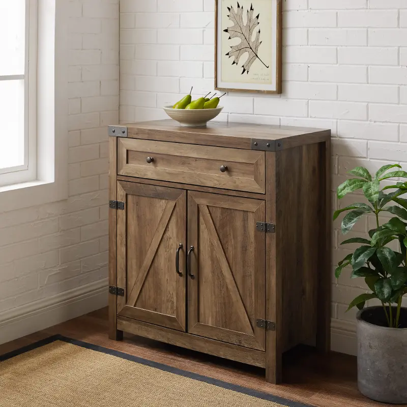 Towne Barnwood Farmhouse Accent Cabinet - Walker Edison