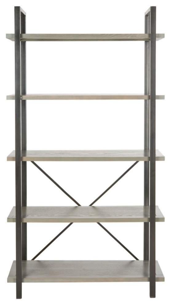 Jessi 5 Tier Etagere/ Bookcase Ash Grey   Modern   Bookcases   by Virgil Stanis Design  Houzz