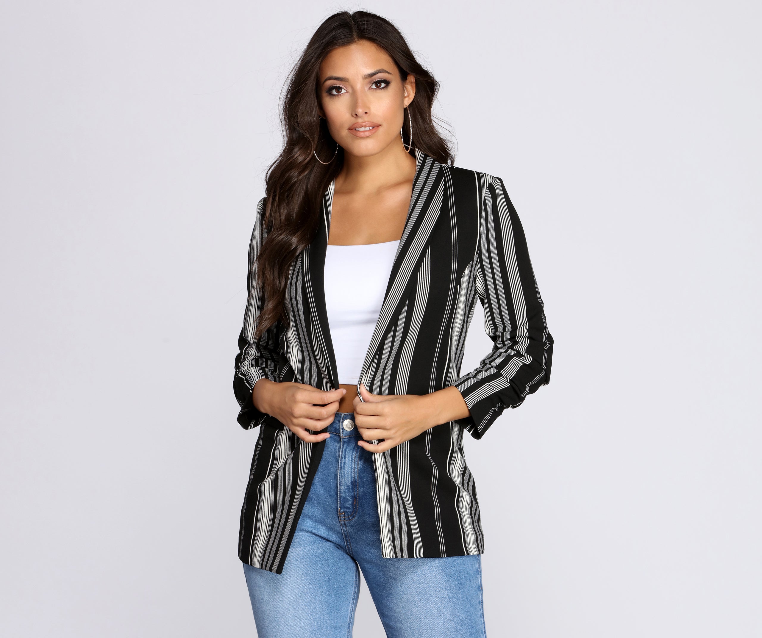 Major Boss Babe Striped Blazer