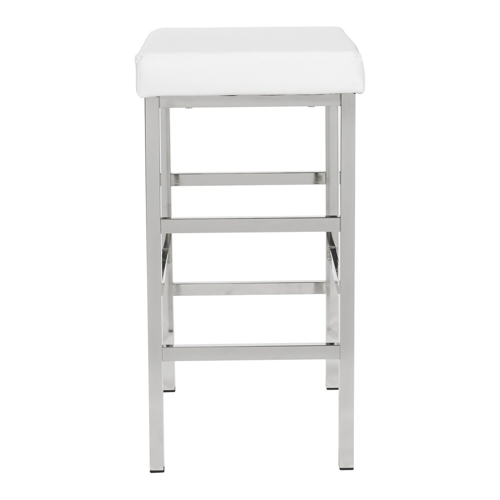 Porch   Den Mulloy Chrome 30 inch Backless Stool