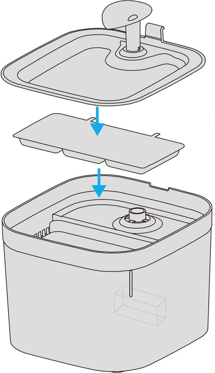 PATPET Pet Water Fountain and Cat Water Dispenser WF01 Replacement Filters， 5 count