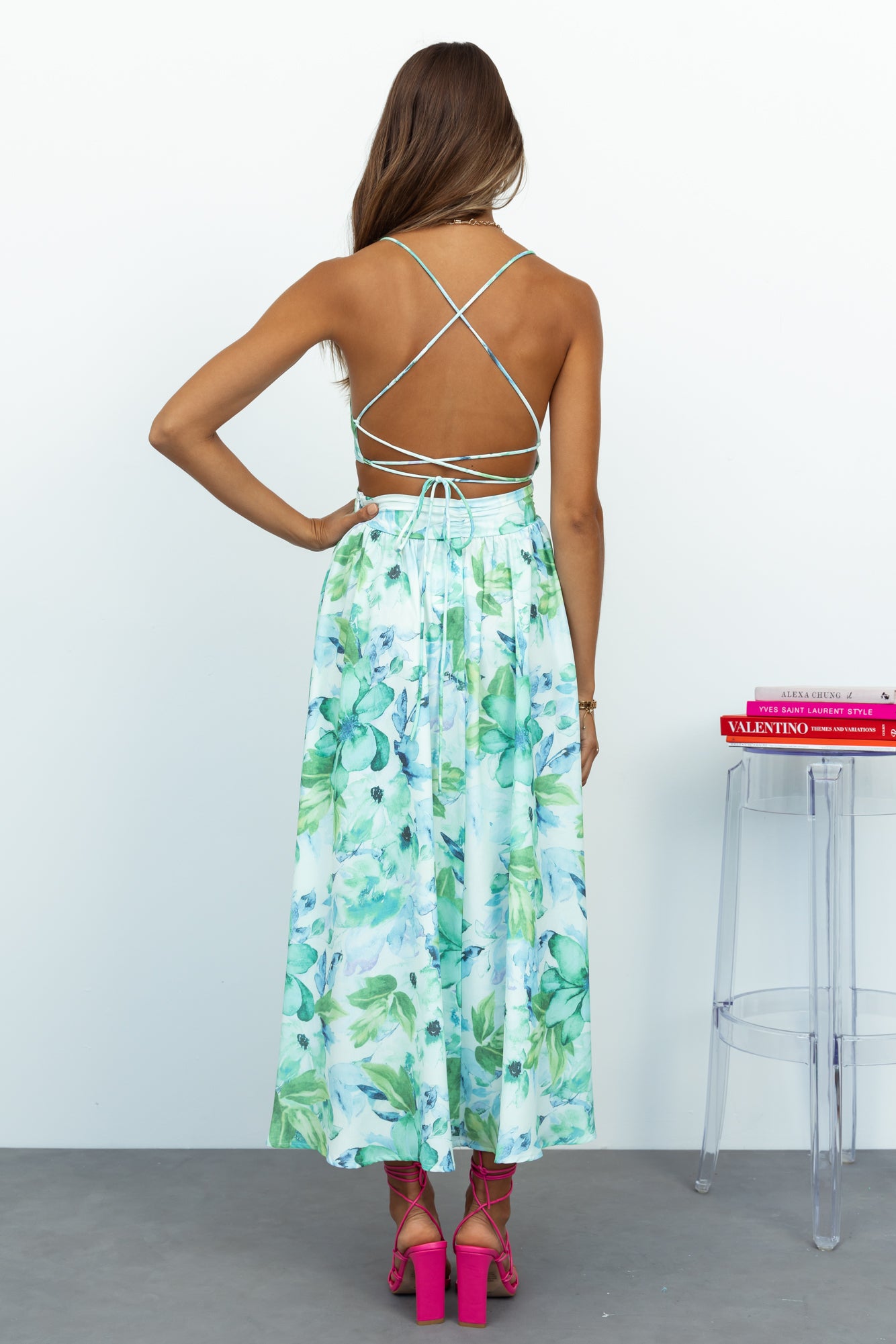 Waiting In The Sun Midi Dress Aqua