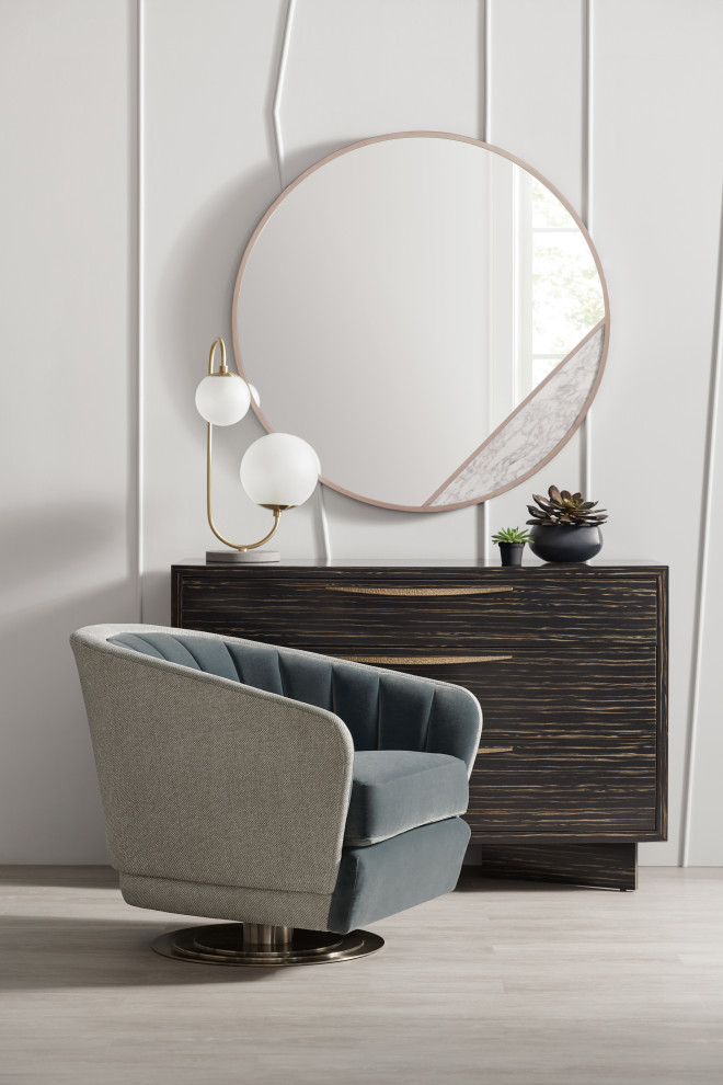 Concentric Swivel Chair   Contemporary   Armchairs And Accent Chairs   by Caracole  Houzz