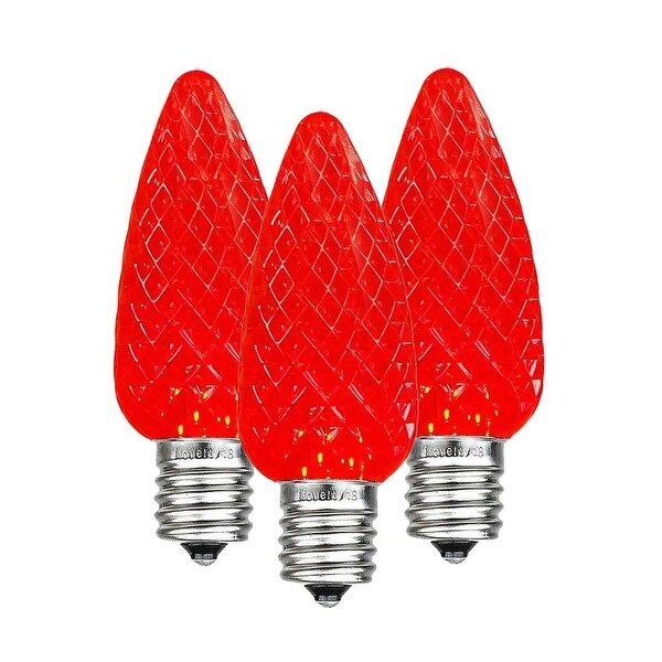 25 Pack C9 LED Outdoor Christmas Replacement Bulbs，C9/E17 Base