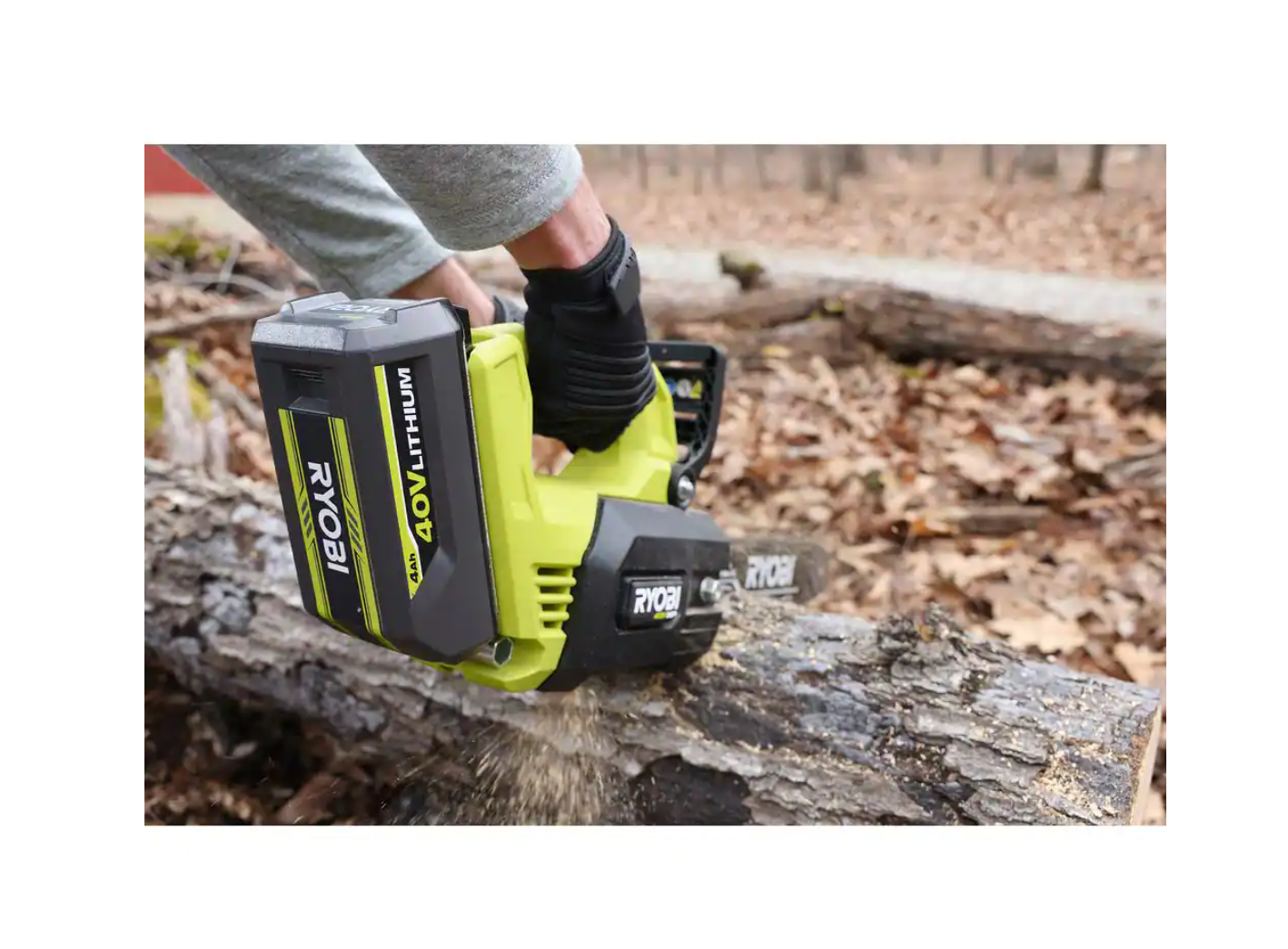 RYOBI RY40590 40V HP Brushless 12 in. Top Handle Cordless Battery Chainsaw with 4.0 Battery and Charger