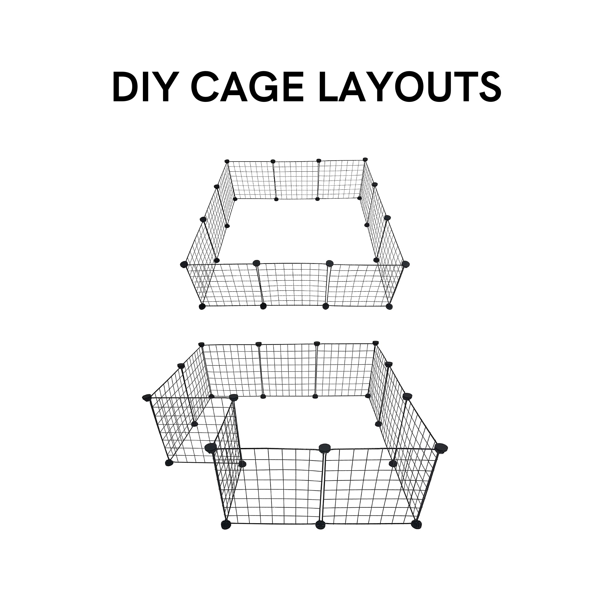 Midlee Guinea Pig Grid Cage Panels- Set of 12