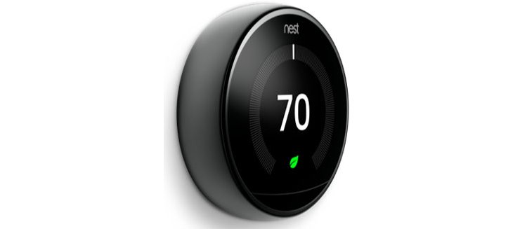 Google Nest Mirror Black 3rd Gen. Learning Smart Thermostat