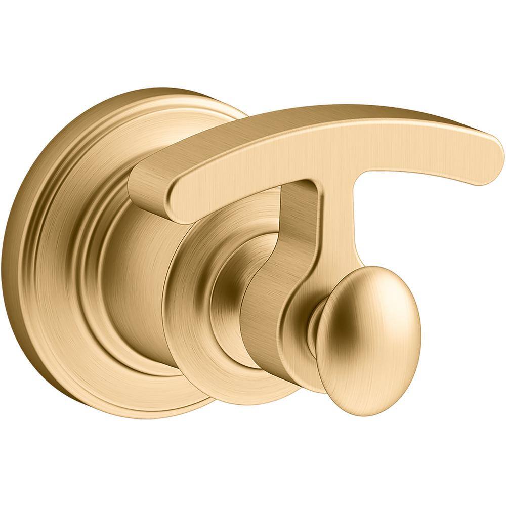 KOHLER Relic Knob Robe Hook in Vibrant Brushed Moderne Brass K-26495-2MB