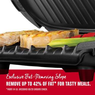 George Foreman 5 Serving Red Removable Plate and Panini Press Grill 986118528M