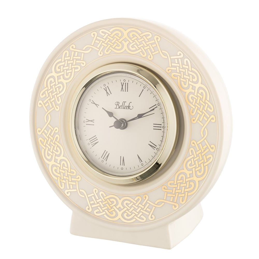 Belleek Classic Celtic Gold Clock