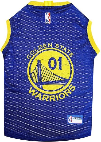 Pets First NBA Dog and Cat Jersey， Golden State Warriors