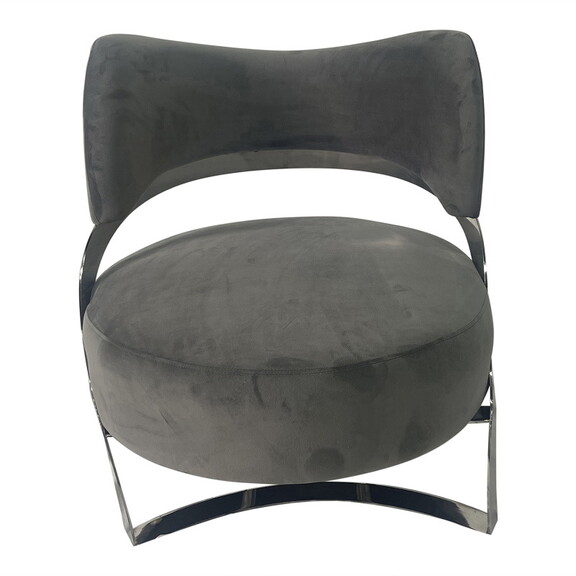 Ashy Grey and Silver Sofa Chair B030131460