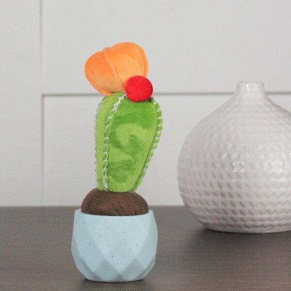 Flowering Artificial Cactus Potted Plant Decoration