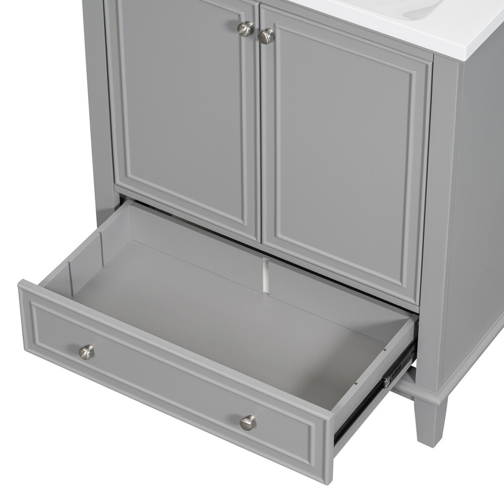 Bathroom Cabinet with Doors and Drawer