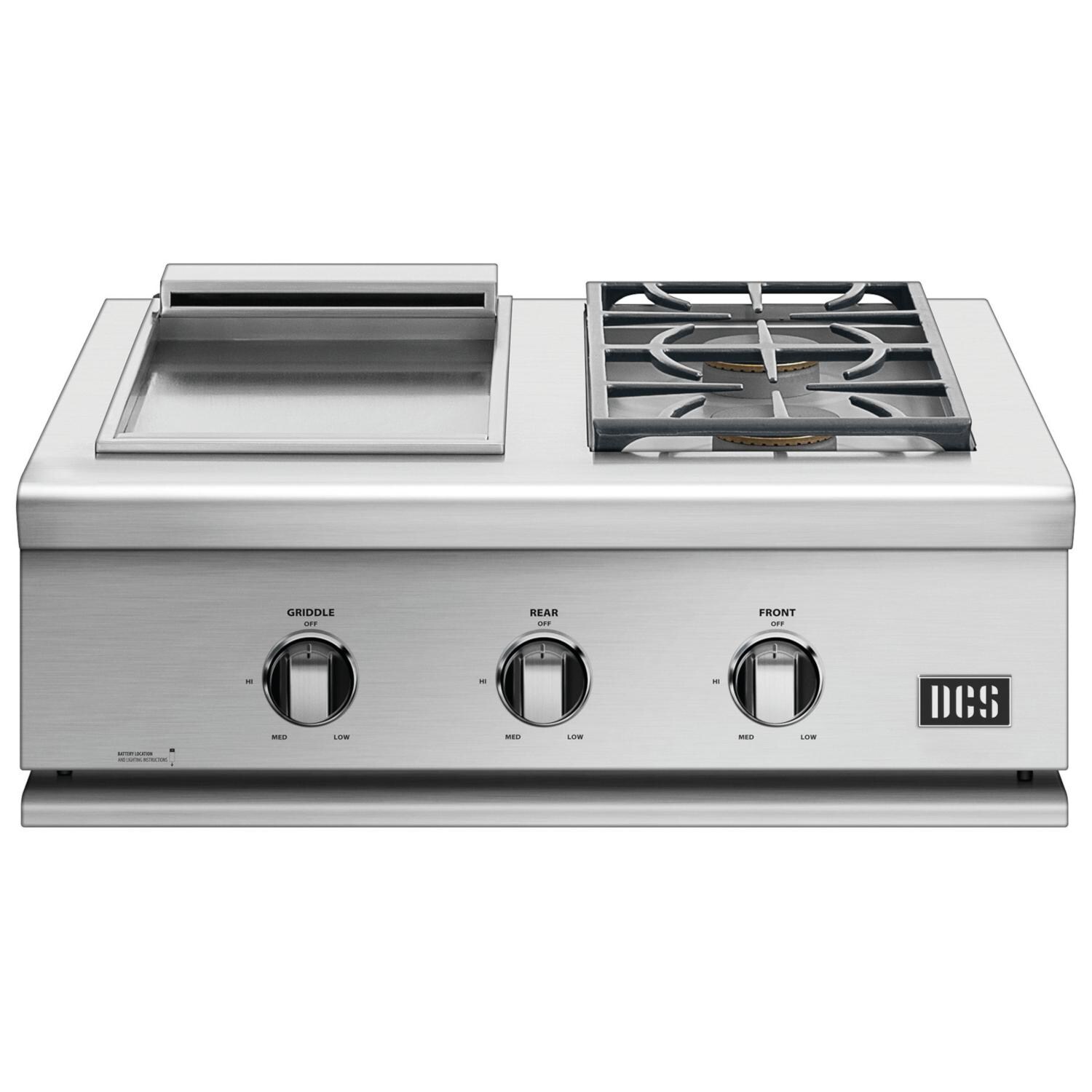 DCS Liberty 30-Inch Built-In Propane Gas Double Side Burner And Griddle