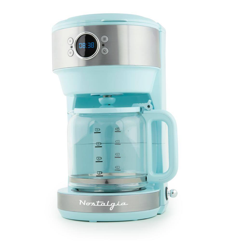 Nostalgia Classic Retro 12-Cup Blue Coffee Maker CLCOF12SAQ