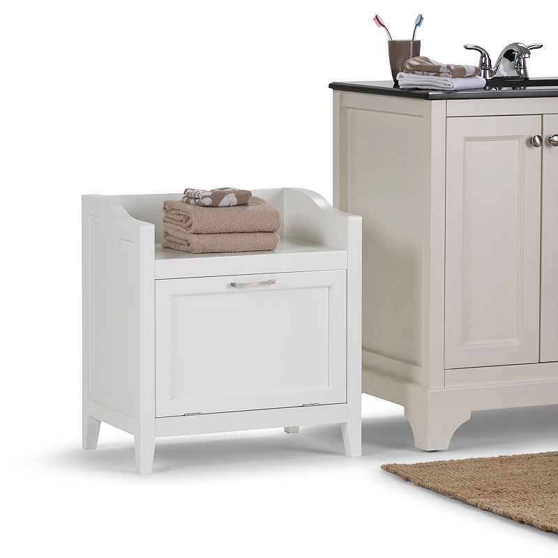 Simpli Home Avington Storage Hamper Bench