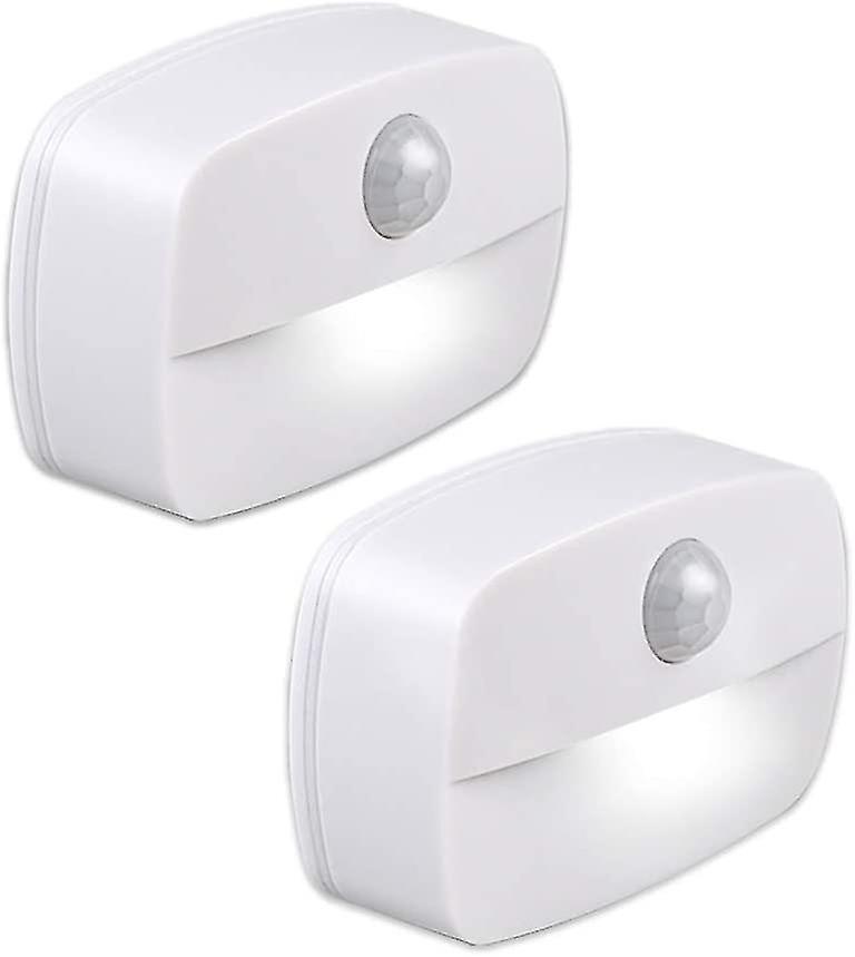 2pcs Self-adhesive Motion Sensor Wall Lamp， Bathroom Wall Lamp， Suitable For Bedroom， Hallway (white Light)