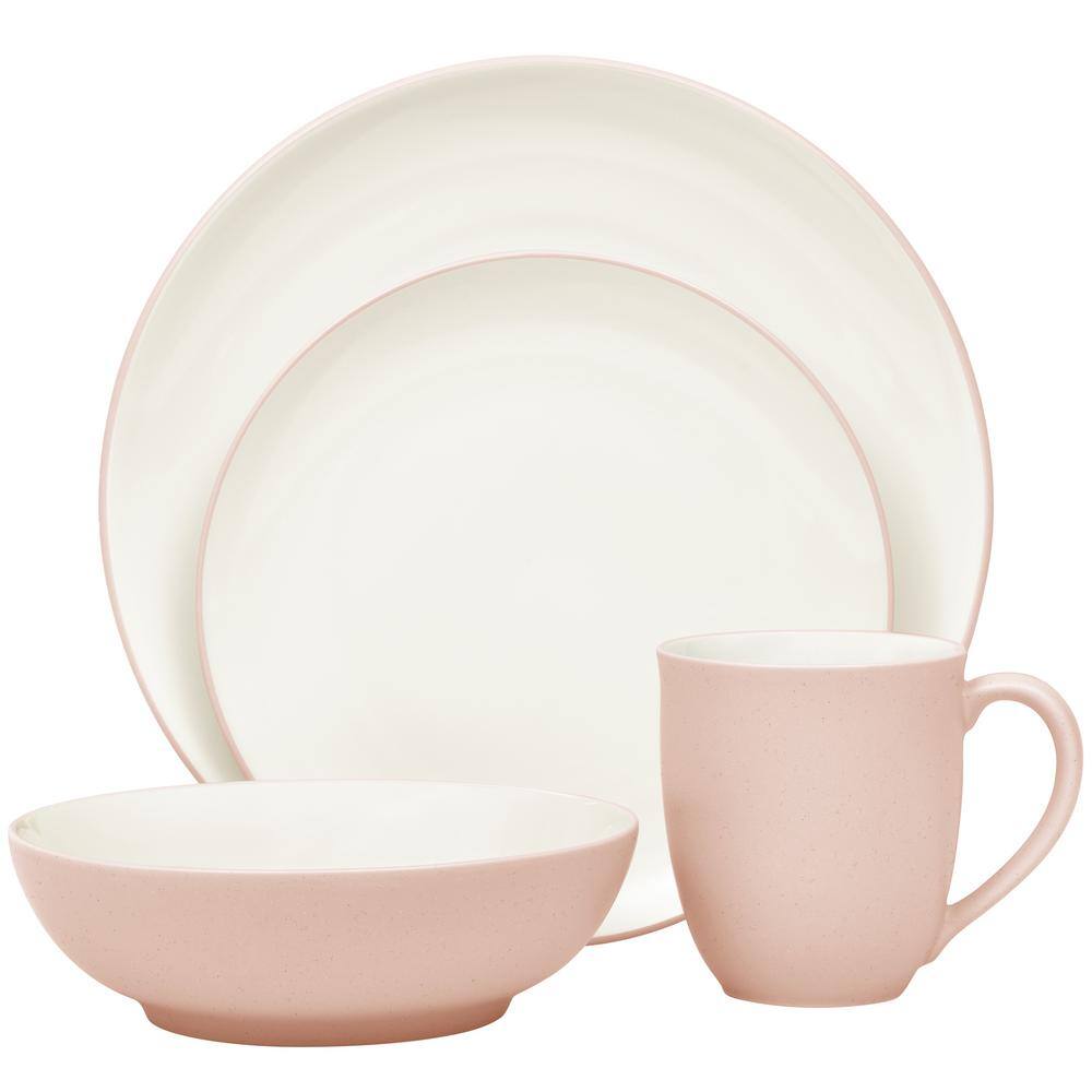 Noritake Colorwave Pink Stoneware 4-Piece Coupe Place Setting (Service for 1) 5112-04G