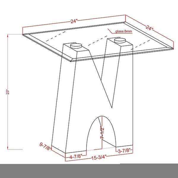 Noele Modern Black and Glasstop End Table by Furniture of America