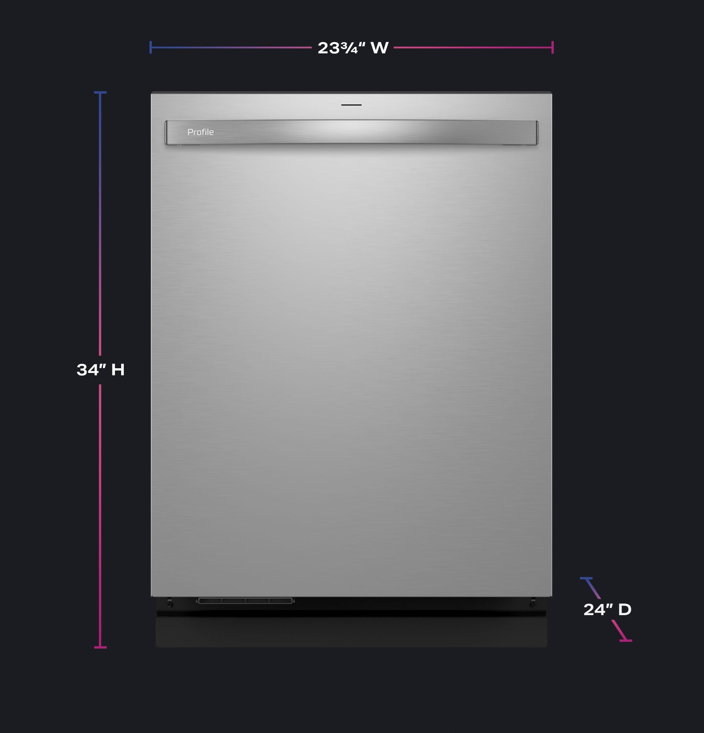 Ge Appliances PDT795SYVFS Ge Profile™ Energy Star Smart Ultrafresh System Dishwasher With Microban™ Antimicrobial Technology With Deep Clean Washing 3Rd Rack, 39 Dba