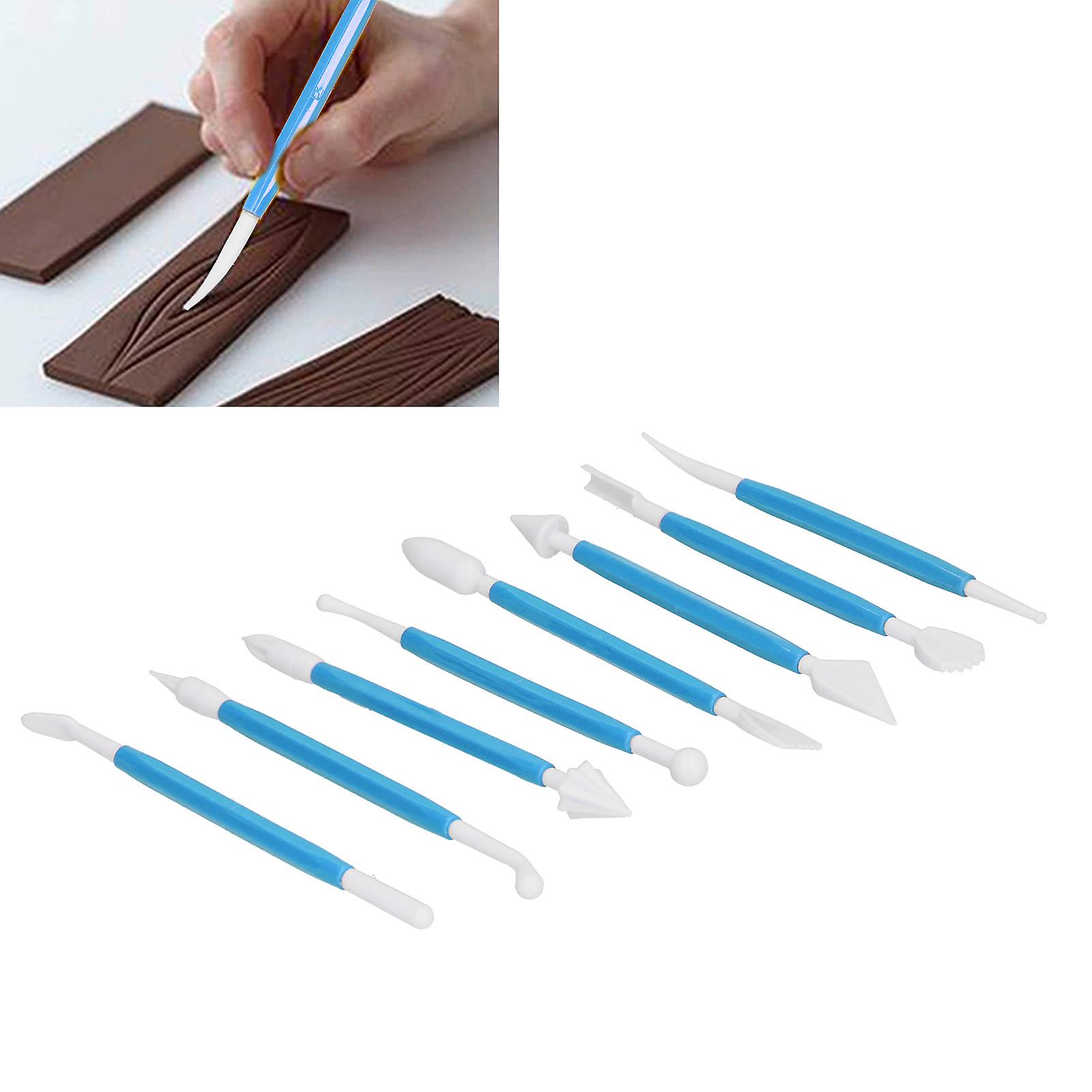 8 Pieces Cake Decorating Tools， Fondant Modeling Set Cookie Sculpting Tools For Diy Cake Sugar Gum Paste Bakery Decorating Supplies[blue]