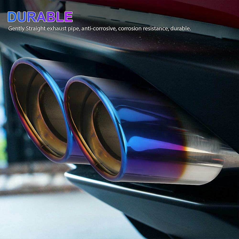 Auto Car Exhaust Pipe Tip Tail Muffler Stainless Steel Replacement Accessories