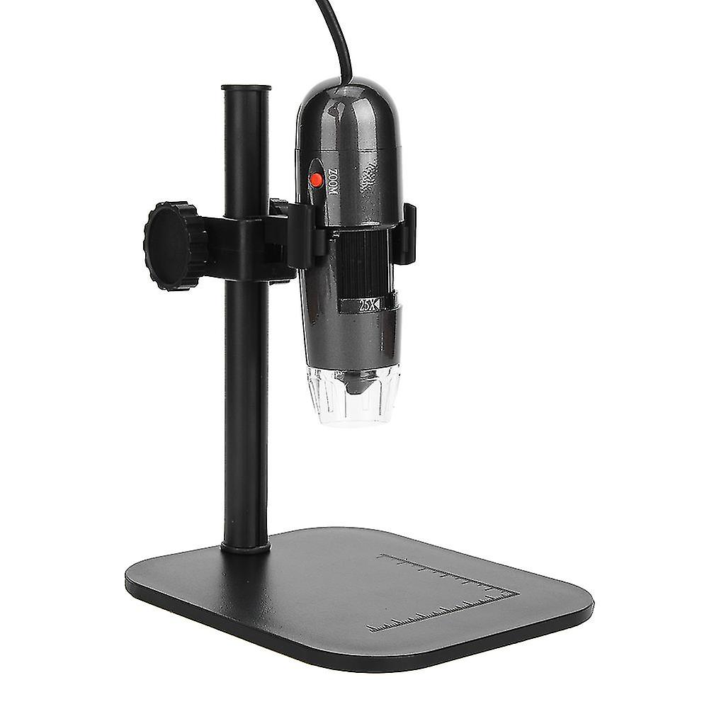 S04 8LED White Light 25X-600X USB Digital Microscope Instrument with Lifting Bracket <br>