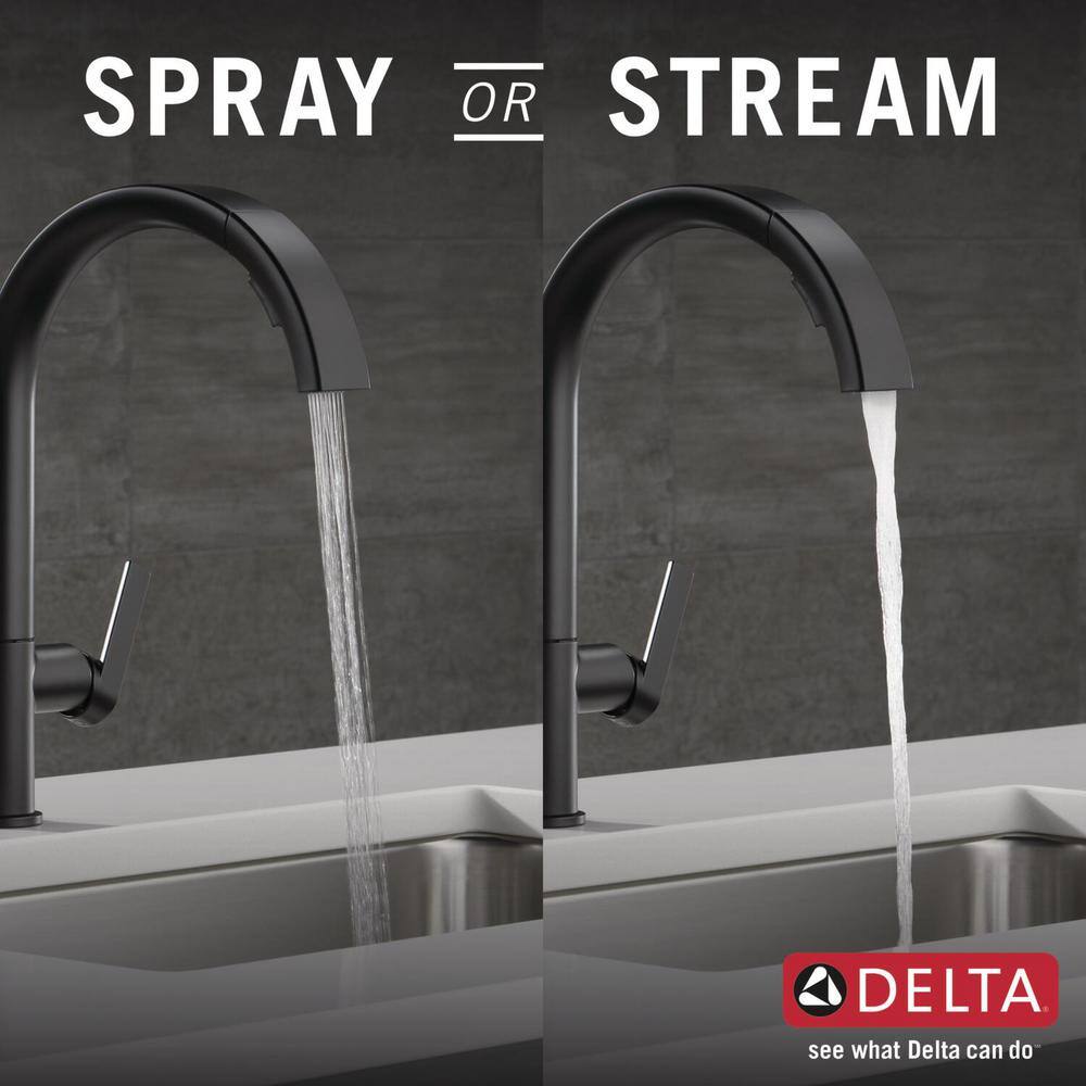 Delta Keele Single-Handle Pull-Down Sprayer Kitchen Faucet in Matte Black 19824LF-BL