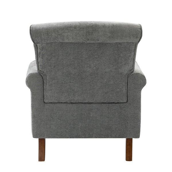 Indiges Transitional Comfy Nailhead Accent Arm Chair with Tufted Back by HULALA HOME