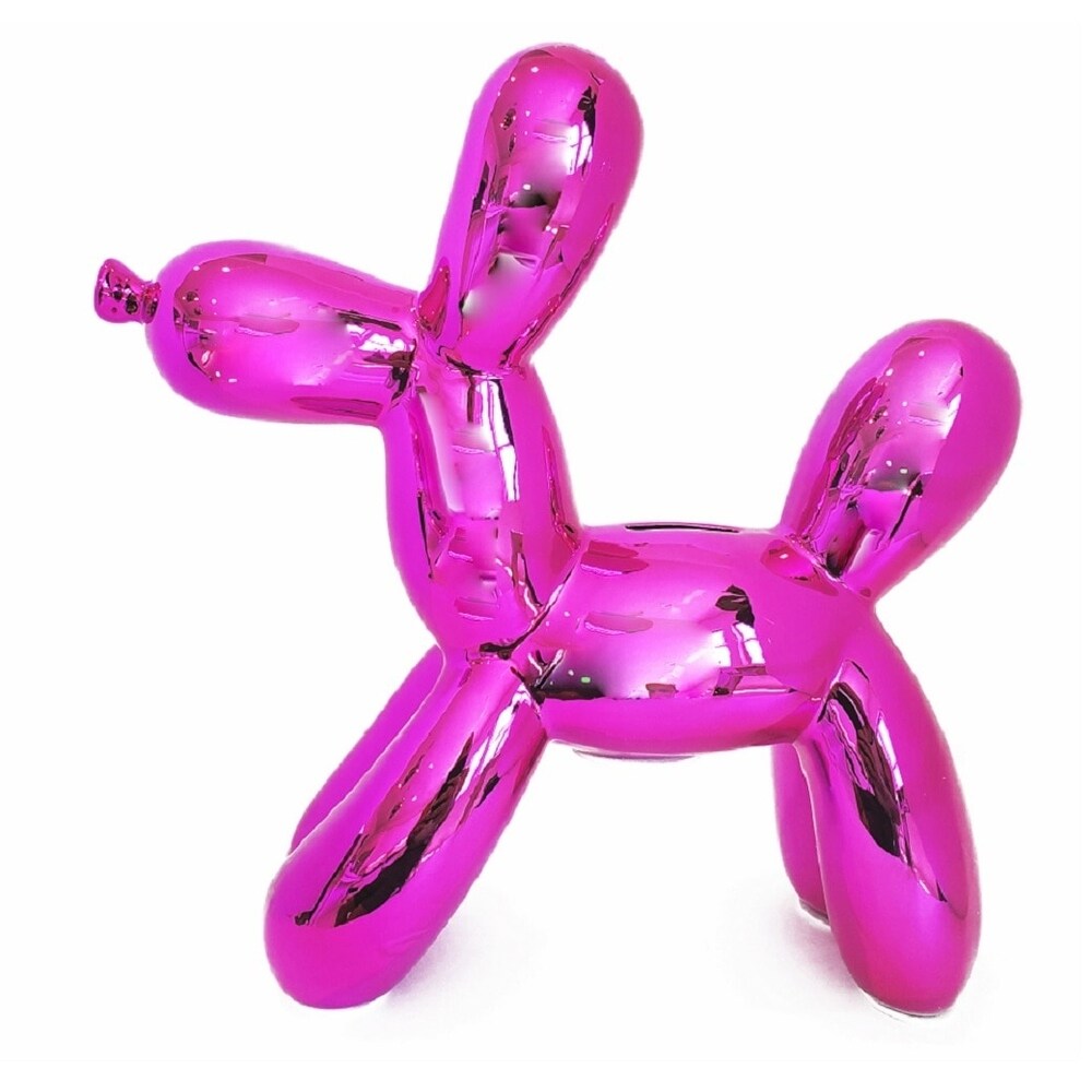 Interior Illusions Plus Hot Pink Ceramic Dog Piggy Bank   12\